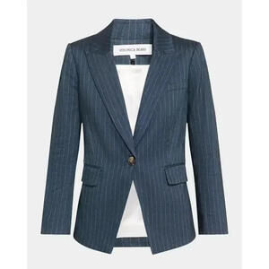 NEW, Veronica Beard Obie Dickey Jacket in Blue Dove Size 4 #SJ2062